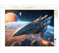 CALVENDO Puzzle Raumgleiter aus lebendiger organizcher Masse | 1000 Teile Lege-Größe 64x48cm Foto-Puzzle für glückliche Stunden: Raumschiffe und UFOs
