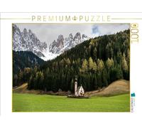 CALVENDO Puzzle San Giovanni en la Iglesia de Ranui, Dolomitas, 1000 Piezas, tamaño 64 x 48 cm, para Horas Felices