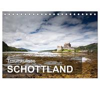 CALVENDO - Sueño de fondo Escocia (calendario de mesa 2027 DIN A5 horizontal), calendario mensual: cortina para un fondo verde de ensueño