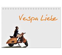 CALVENDO - Vespa Liebe (calendario de mesa 2027 DIN A5 horizontal), calendario mensual: un calendario dedicado al scooter más popular. Algo para los conocedores