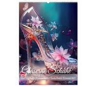 CALVENDO - Zapatos de cristal - Zapatos de cuento de hadas llenos de sueños brillantes (calendario de pared 2027 DIN A2 alto), calendario mensual: pasos mágicos en el brillo de las bombas de cristal