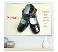 CALVENDO - Zapatos - paso a paso a través del año (calendario de pared premium 2027 DIN A2 horizontal), impresión artística en brillo: zapatos de diferentes maneras