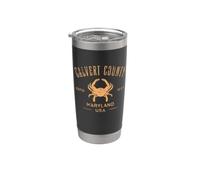 Calvert County Maryland USA Cangrejo diseño envejecido Vaso térmico de acero inoxidable de doble pared