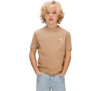 Calvin Klein Camisetas de Manga Corta Pack de 2 Chicos Monogram con Cuello Redondo, Beige (F&T 17-1038 Tcx Tigers Eye), 14 Años