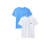 Calvin Klein 2-pack Short Sleeve Round Neck Logo T-shirts Bright White/ma Talla: L | Camisetas de Seda Outlet | Mujer | Blanco