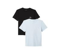 Calvin Klein 2-pack Short Sleeve Round Neck Logo T-shirts Plein Air/black Talla: S | Camisetas de Seda Outlet | Mujer | Negro