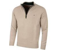 Calvin Klein 2026 Hombre Chunky Knit Cotton 1/2 Zip CK Suéter de Golf