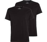 Calvin Klein 2P S/S CREW NECK 000NB1088A, Camisetas de Manga Corta Hombre, Negro (Black), M