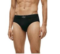 Calvin Klein 3 Slip Hombre Art LV00NB4471, Ti8 - Black W Blue River Fog Blue R, L