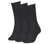 Calvin Klein 8719965009202 CK WOMEN SOCK 3P ROLLTOP, Negro, 39-42
