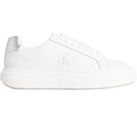 Calvin Klein 8719965074583 Suela Gruesa con Cordones LTH Met YW0YW01948 de caña Baja, Color Blanco (Blanco Brillante/Plateado), Talla 7, Blanco Brillante Blanco Plateado, 40 EU