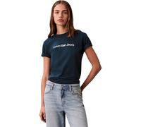 Calvin Klein A- INST. Logo Classic tee SS LV047C912G - Camiseta gráfica para Mujer, Color Azul (Azul Marino, Verde Azulado), Talla M, Azul (Azul Marino y Verde Azulado), M
