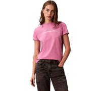 Calvin Klein A- INST. Logo Classic tee SS LV047C912G - Camiseta gráfica para Mujer, Color Rosa (Crema de Frambuesa), Talla S, Rosa (Crema de Frambuesa), S