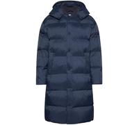 Calvin Klein Abrigo de plumas Hombre Long Length Nylon con capucha, Azul (Dark Sapphire), L