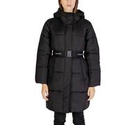Calvin Klein Abrigo Mujer Logo Belt Long Puffer con cinturón, Negro (Ck Black), M