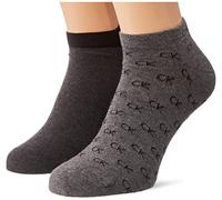 Calvin Klein All Over CK Logo Men's Liner Socks 2 pack, Zapatillas de los hombres, mid grey melange, 43/46