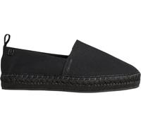 Calvin Klein Alpargata Oblicua de Lona HW0HW02931 para Mujer, Color Negro (Triple Negro), 7