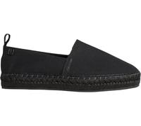 Calvin Klein Alpargatas Mujer Oblique Canvas con trabilla, Negro (Triple Black), 39