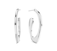 Calvin Klein ARMONIOUS CONNECTION 35000689 - Pendientes de aro para mujer de acero inoxidable adornados con cristales, talla única, Acero inoxidable, Sin piedra preciosa