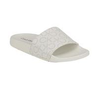 Calvin Klein Athens Sandalia tipo slide para mujer, Blanco 140, 36 EU