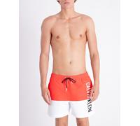 Calvin Klein Bañador Hombre Medium Drawstring Pernera larga, Rojo, S