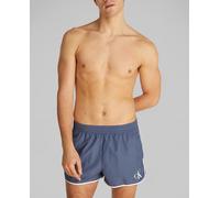 Calvin Klein Bañador Hombre Short Runner con cintura elástica, Azul (Grisaille), M