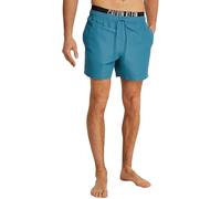 Calvin Klein Bañador Hombre Medium Double con Cintura Ajustable, Azul (Storm Blue), S