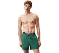 Calvin Klein Bañador Hombre Medium Double con Logotipo en la Cintura, Verde (Wild Green), L