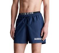 Calvin Klein Bañador para Hombre Medium Double Pernera Media, Azul (Signature Navy), M