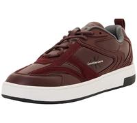 Calvin Klein Basket Cupsole Hybrid Authen 2 Ym0ym01111 - Zapatillas Deportivas para Hombre, Rojo Amargo Chocolate Blanco, 44 EU