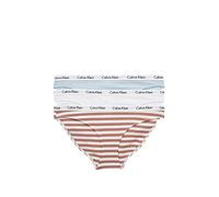 Calvin Klein BIKINI 3PK, Braguitas para Mujer, Multicolor (Blue/White/Rainer Stripe_Sandalwood), XS