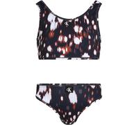 Calvin Klein Bikini tipo bralette de dos piezas Chicas con forro, Multicolor (Glitched Floral Aop), 14-16 Años