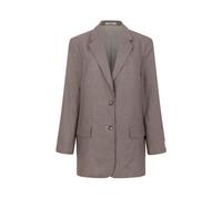 Calvin Klein- Blazer a Cuadros con Botones- Jackets- Mujer- Marrón- 2XS- Blazer a Cuadros con Botones