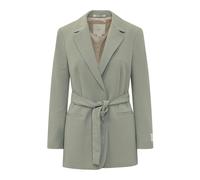 Calvin Klein- Blazer Casual de Sarga con Cinturón- Jackets- Mujer- Verde- 2XS- Blazer Casual de Sarga con Cinturón