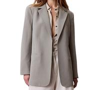Calvin Klein- Blazer Casual de Twill con Cinturón- Jackets- Mujer- Verde- XS- Blazer Casual de Twill con Cinturón