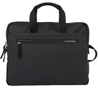 Calvin Klein Bolsa delgada de goma para laptop, color negro, talla única