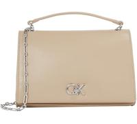 Calvin Klein Bolso bandolera Mujer Medium Chain Bag con cierre giratorio, Gris (Crockery), Talla Única