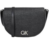 Calvin Klein Bolso bandolera Mujer Saddle Bag con cierre giratorio, Negro (Ck Black), Talla Única