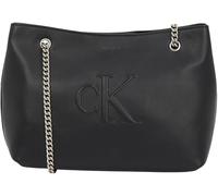 Calvin Klein Bolso bandolera Mujer Sculpted Chain con cadena, Negro (Na Black), Talla Única