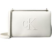Calvin Klein Bolso bandolera Mujer Sculpted Flap con cadena, Blanco (Lily White), Talla Única