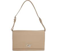 Calvin Klein Bolso con correa para hombro Mujer Elongated Shoulder Bag con cierre giratorio, Gris (Crockery), Talla Única
