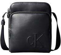Calvin Klein Bolso Crossbody Hombre Bold Reporter con cierre de cremallera, Negro (Black), Talla Única
