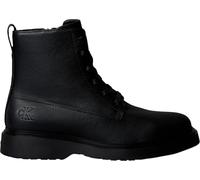 Calvin Klein Botas de media caña Hombre Combat Lace Zip de piel, Negro (Triple Black), 40