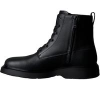 Calvin Klein Botas de media caña Hombre Combat Lace Zip de piel, Negro (Triple Black), 41