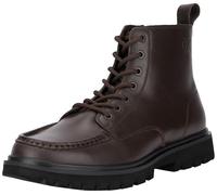 Calvin Klein Botas de media caña Hombre Eva Laceup de piel, Marrón (Dark Brown/Black), 40