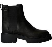 Calvin Klein Botines Chelsea Mujer Chunky de piel, Negro (Black), 41