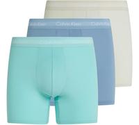 Calvin Klein Boxer Brief 3Pk 000NB1770A Boxer Briefs, Blue (Faded Denim, Celadon Tint, Beau Bl), S Hombre