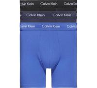 Calvin Klein Boxer Brief 3Pk 000NB1770A Boxer briefs, Multicolor (Black/Blueshadow/Cobaltwater Dtm Wb), XL Hombre