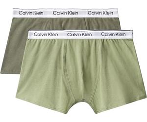 Calvin Klein Boy's, 2Pk Trunk B70B700506, baúl, Oliva Polvoriento/Verde Aceite, 10 años