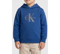 Calvin Klein Boys Light Monologo Hoodie Admiral Blue Talla: 4 | Ropa Deportiva Outlet | kids | Azul